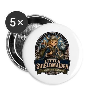 Little Shieldmaiden Quest - Buttons large 2.2''/56 mm (5-pack) - white - Front