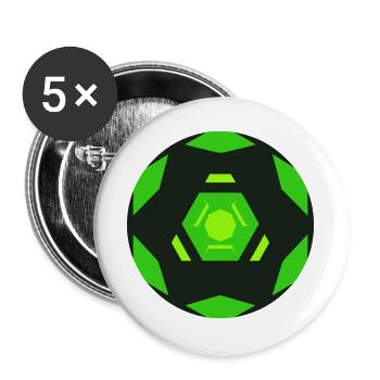 Icône de la balle de golf de science-fiction - Lot de 5 grands badges (56 mm) - blanc - Devant