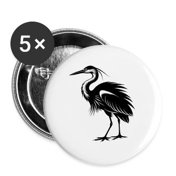 Egret - Buttons large 2.2''/56 mm (5-pack) - white - Front