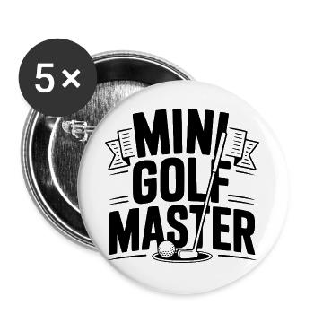 Golf Master - Buttons large 2.2''/56 mm (5-pack) - white - Front