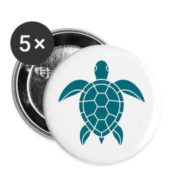 Chemise d’été Tortue - Lot de 5 grands badges (56 mm) - blanc - Devant