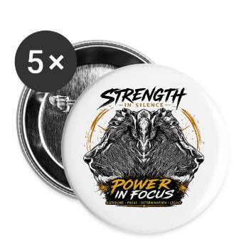 Pouvoir dans le focus Force dans le silence - Lot de 5 grands badges (56 mm) - blanc - Devant