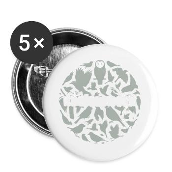 Ich höre Stimmen - Buttons groß 56 mm (5er Pack) - Weiß - Vorne