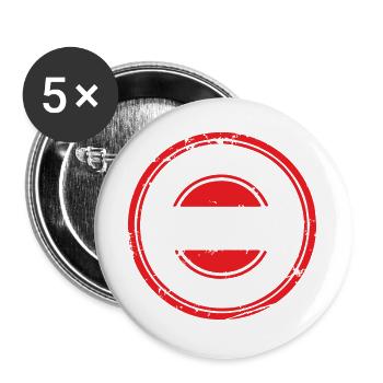 Blank Grunge-Gummistempel-Abzeichen-Vorlagenvektor - Buttons groß 56 mm (5er Pack) - Weiß - Vorne