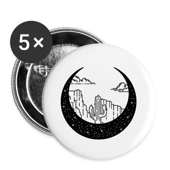 Canyon in der Mondsichel - Buttons groß 56 mm (5er Pack) - Weiß - Vorne
