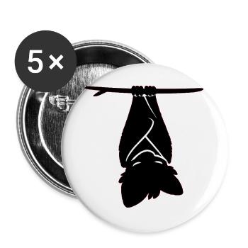 Bat - Buttons groß 56 mm (5er Pack) - Weiß - Vorne