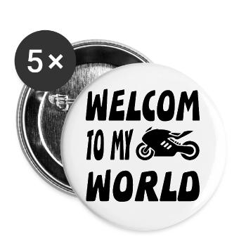 motorcycle - Buttons large 2.2''/56 mm (5-pack) - white - Front