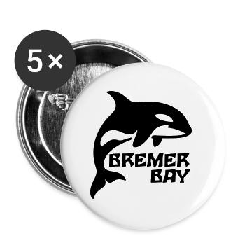 Bremer Bay Orca - Buttons groß 56 mm (5er Pack) - Weiß - Vorne