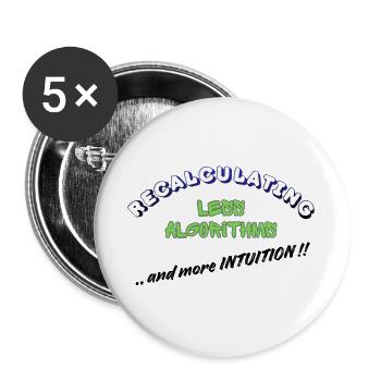 Neuberechnung – Weniger Algorithmen, mehr Intuition - Buttons groß 56 mm (5er Pack) - Weiß - Vorne