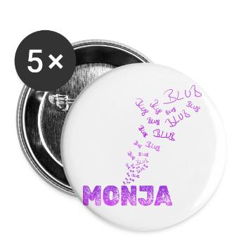 Spass  - Buttons groß 56 mm (5er Pack) - Weiß - Vorne