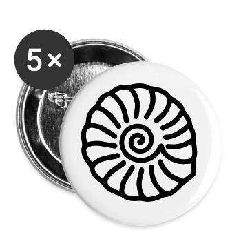 Fossil - Buttons groß 56 mm (5er Pack) - Weiß - Vorne