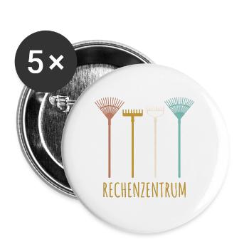 Gärtner Hobbygärtner Rechenzentrum - Buttons groß 56 mm (5er Pack) - Weiß - Vorne