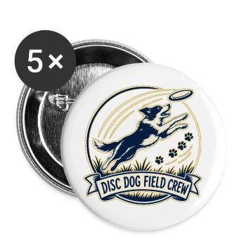 DISC DOG FIELD CREW Hund - Buttons large 2.2''/56 mm (5-pack) - white - Front