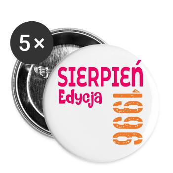 30th birthday August 1986 - Buttons large 2.2''/56 mm (5-pack) - white - Front
