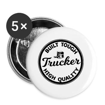 Conception de camionneurs - Lot de 5 grands badges (56 mm) - blanc - Devant