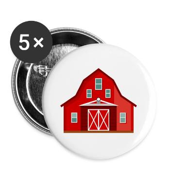 Red barn - Buttons large 2.2''/56 mm (5-pack) - white - Front