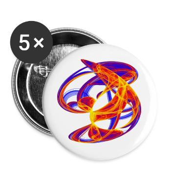 Feuerbahn – Chaos Kunst - Buttons large 2.2''/56 mm (5-pack) - white - Front
