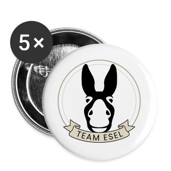Team Donkey | Donkey Gift for Animal Lovers - Buttons large 2.2''/56 mm (5-pack) - white - Front