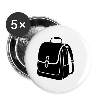 School Bag - Buttons large 2.2''/56 mm (5-pack) - white - Front