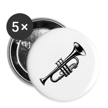 Trumpet - Buttons large 2.2''/56 mm (5-pack) - white - Front