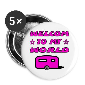 Camping - Buttons large 2.2''/56 mm (5-pack) - white - Front