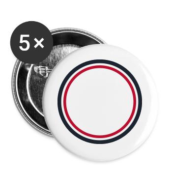 Empty Circle Frame - Add Your Own Text Design - Buttons large 2.2''/56 mm (5-pack) - white - Front