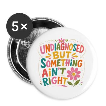 Undiagnosed, but something is wrong - Buttons large 2.2''/56 mm (5-pack) - white - Front