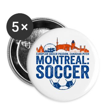 Montreal Soccer European Canadian Pitch Novelty - Buttons large 2.2''/56 mm (5-pack) - white - Front