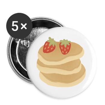 Strawberry Pancake Stack - Buttons large 2.2''/56 mm (5-pack) - white - Front