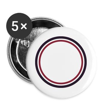 Empty Circle Frame - Add Your Own Text Design - Buttons large 2.2''/56 mm (5-pack) - white - Front