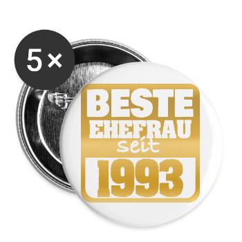 Verheiratet 1993 - Buttons groß 56 mm (5er Pack) - Weiß - Vorne