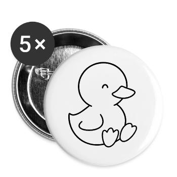 Cute chick for baby and kids - Buttons large 2.2''/56 mm (5-pack) - white - Front