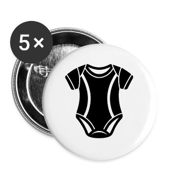 Baby Bodysuit - Buttons large 2.2''/56 mm (5-pack) - white - Front