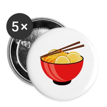 Bowl of ramen - Buttons large 2.2''/56 mm (5-pack) - white - Front