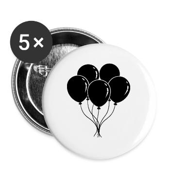Birthday Balloons - Buttons large 2.2''/56 mm (5-pack) - white - Front