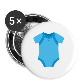 Baby Onesie - Buttons large 2.2''/56 mm (5-pack) - white - Front