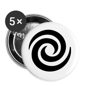 Japanese Spiral - Buttons large 2.2''/56 mm (5-pack) - white - Front