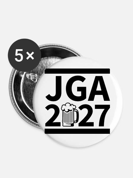 Jga 2027 - Buttons groß 56 mm (5er Pack) - Weiß