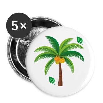 Tropical Palm Tree Colorful - Buttons large 2.2''/56 mm (5-pack) - white - Front