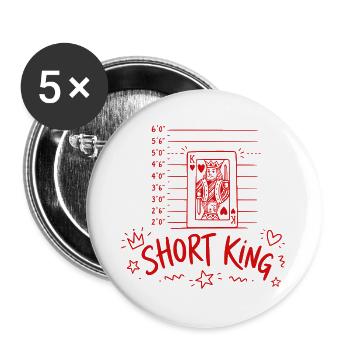 Short King - Buttons large 2.2''/56 mm (5-pack) - white - Front