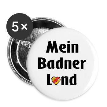 Mein liebes Badnerland - Buttons groß 56 mm (5er Pack) - Weiß - Vorne