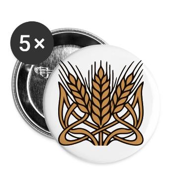 Wheat grain grain graphic - Buttons large 2.2''/56 mm (5-pack) - white - Front