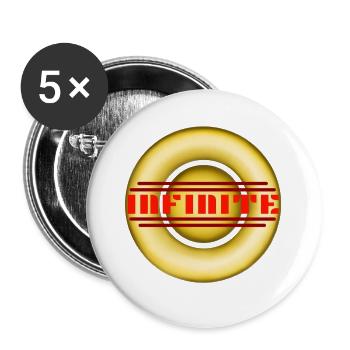 INFINITE Gold - Modern Emblems - Buttons large 2.2''/56 mm (5-pack) - white - Front