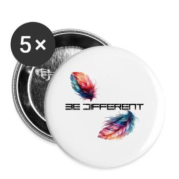 être différent - Lot de 5 grands badges (56 mm) - blanc - Devant