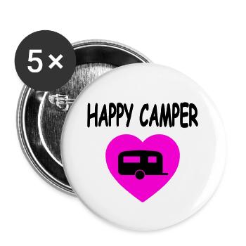 Campeur - Lot de 5 grands badges (56 mm) - blanc - Devant