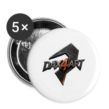 DAX4ART Metal Logo Lightning - Buttons large 2.2''/56 mm (5-pack) - white - Front