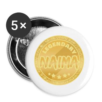Gift idea Naima - Buttons large 2.2''/56 mm (5-pack) - white - Front