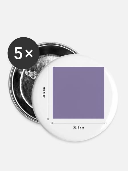 LP-Cover 31,5 × 31,5 cm - Buttons groß 56 mm (5er Pack) - Weiß