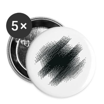 Burst Circle - Buttons groß 56 mm (5er Pack) - Weiß - Vorne