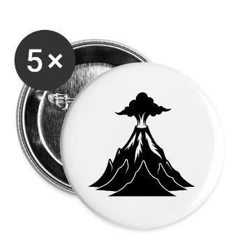 Volcano - Buttons large 2.2''/56 mm (5-pack) - white - Front
